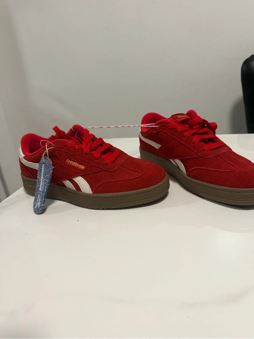Reebok Red Suede Gum Sole Retro Sneakers Women’s 7.5 NWT